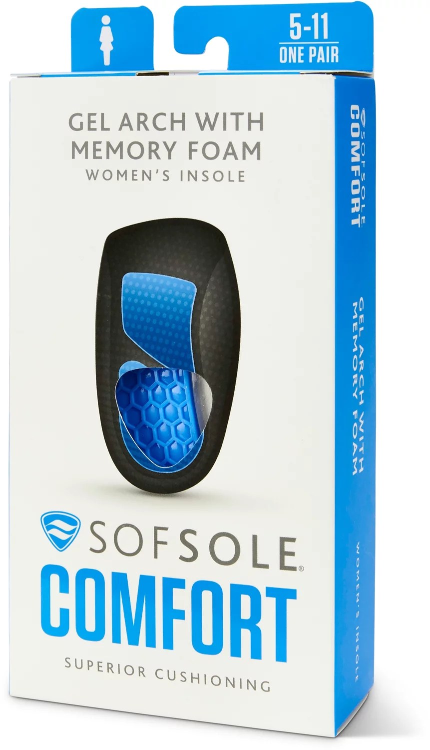 Sof Sole Women's Gel Arch with Memory Foam 3/4 Insole Academy