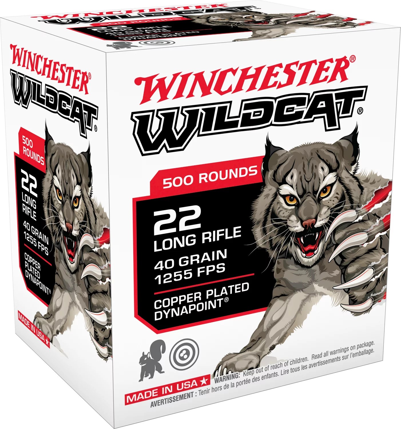 Winchester Wildcat .22 LR 40Grain Rimfire Ammunition 500 Rounds