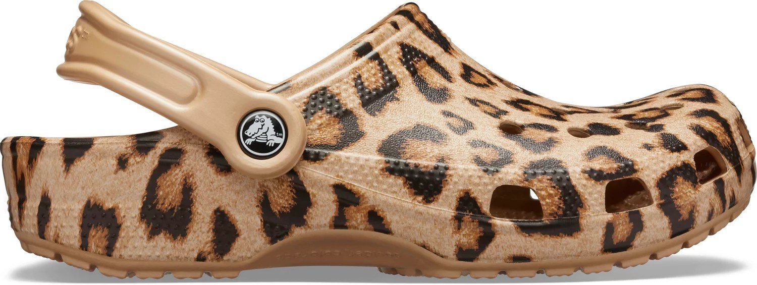 Crocs Adults' Classic Leopard Printed Clogs Academy