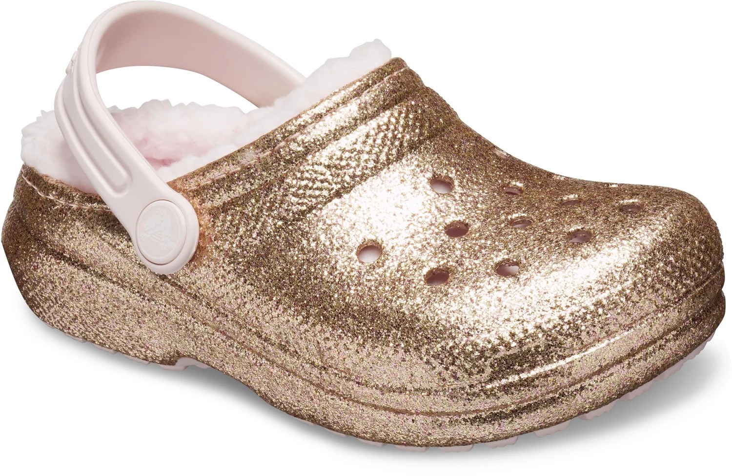 Crocs Girls' Classic Glitter FuzzLined Clogs Academy
