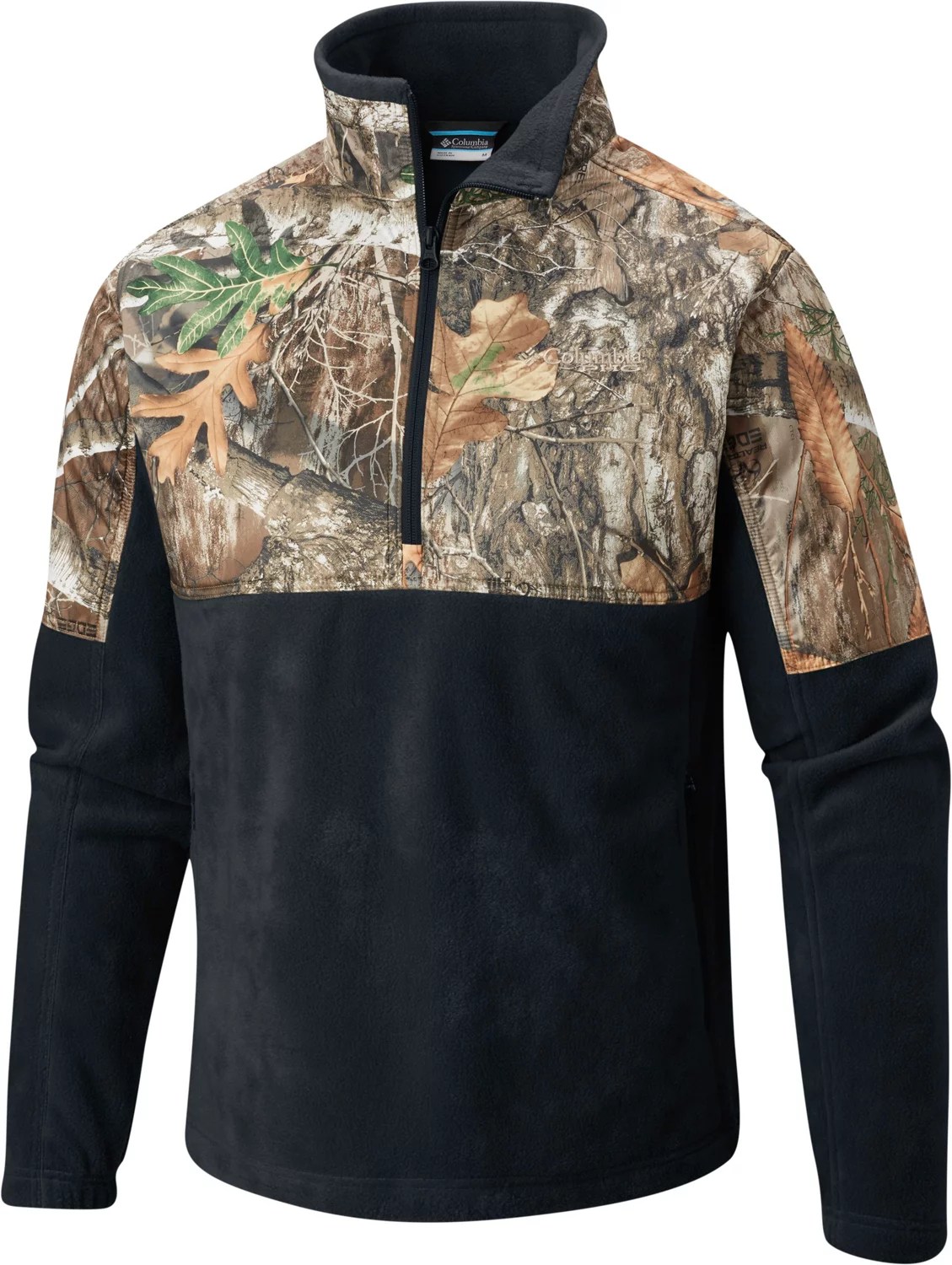 Columbia Sportswear Men's PHG Camo Fleece Overlay 1/4 Zip Pullover Academy