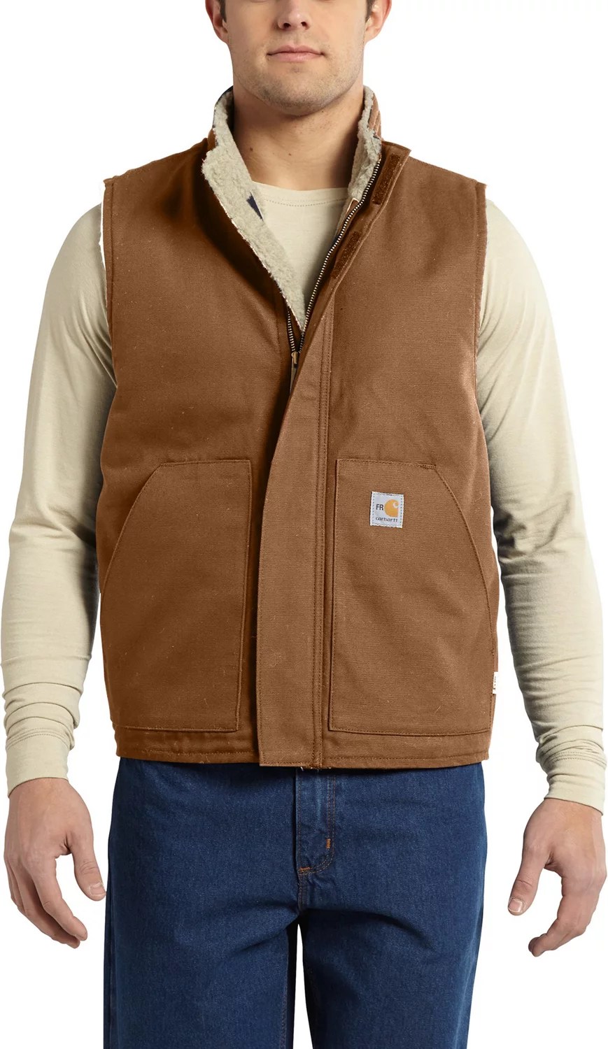 Carhartt Men's FlameResistant Mock Neck Vest Academy