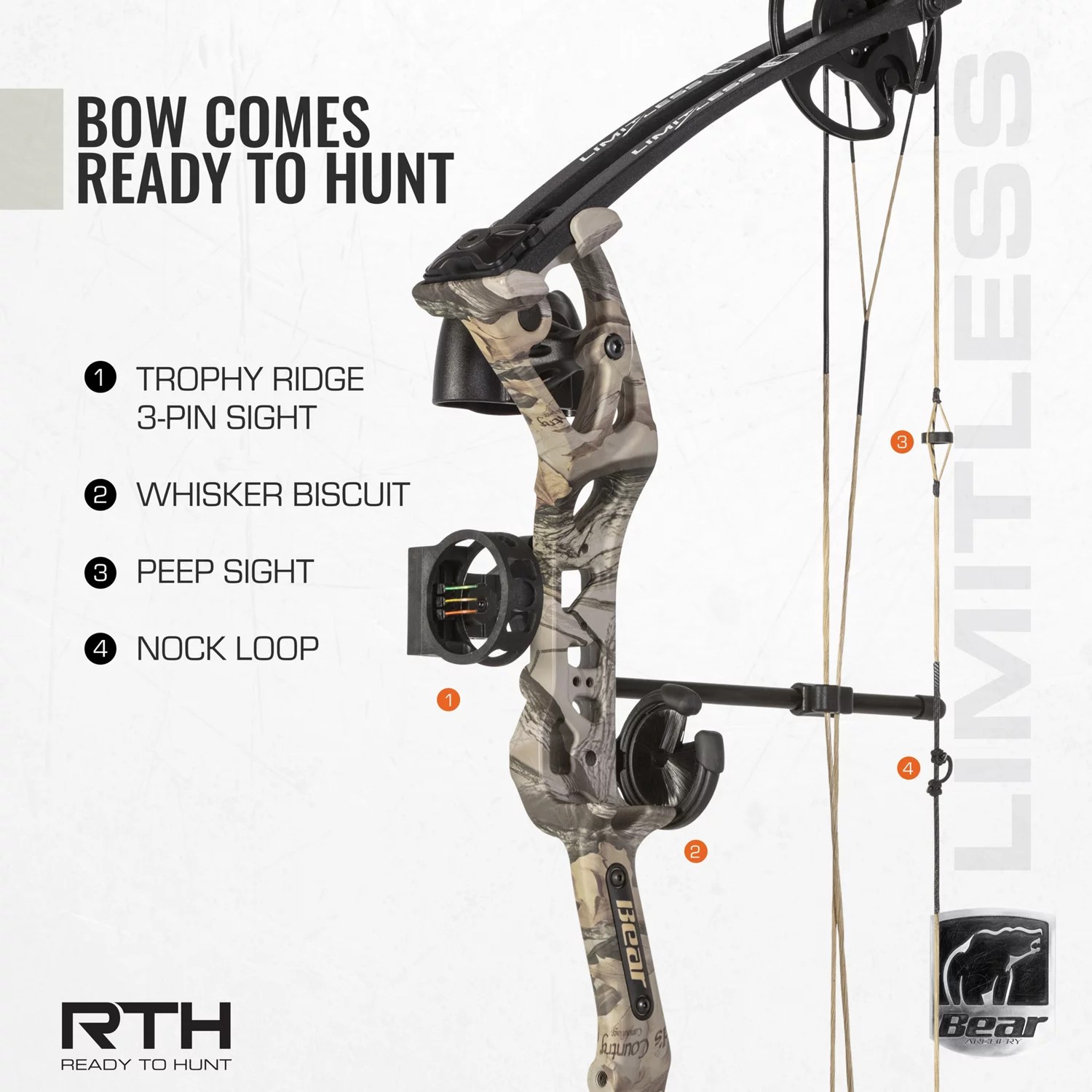Bear Archery Youth Limitless Compound Bow Ready to Hunt Package Academy