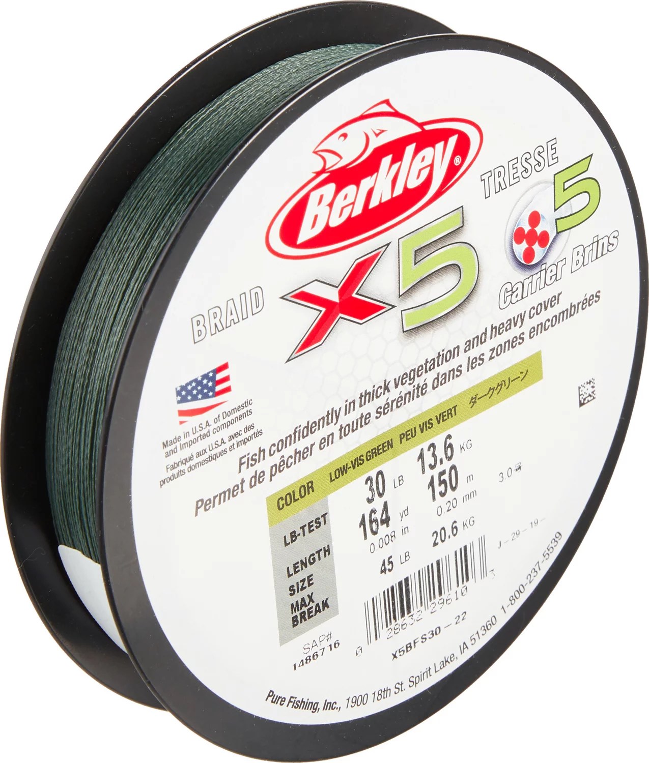Berkley® x5 Braid Fishing Line Academy
