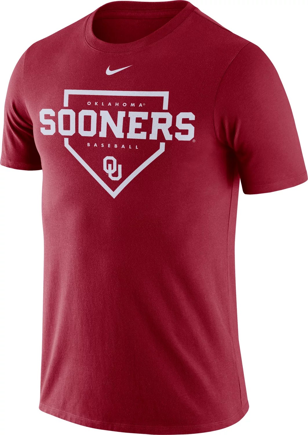 Nike Men's University of Oklahoma DriFIT Baseball Plate Tshirt Academy