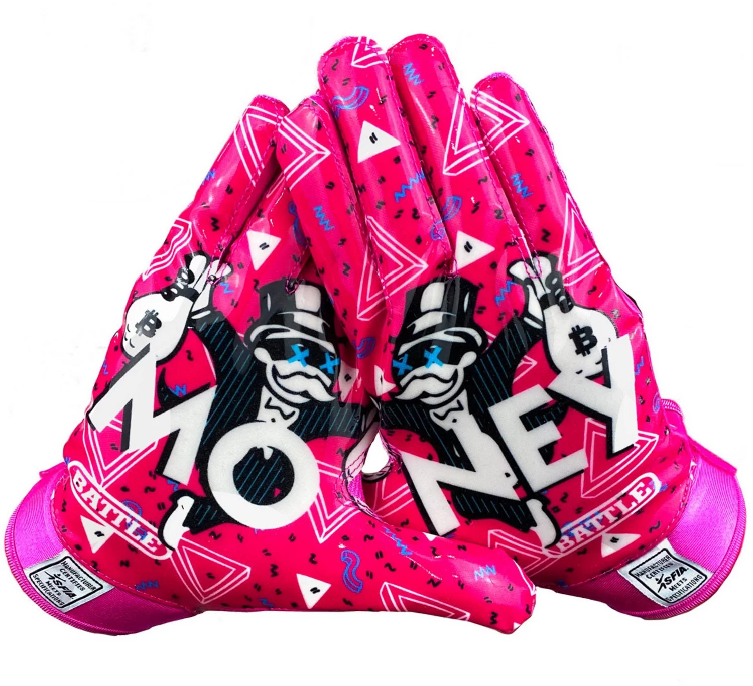 Battle Adults' Money Man Receiver Football Gloves Academy