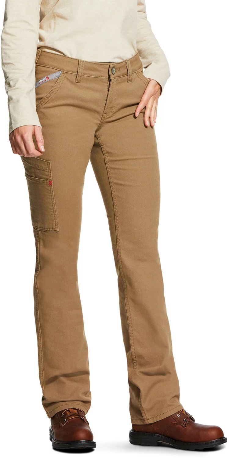 Ariat Women's FR DuraLight Stretch Canvas Mid Rise Work Pants Academy