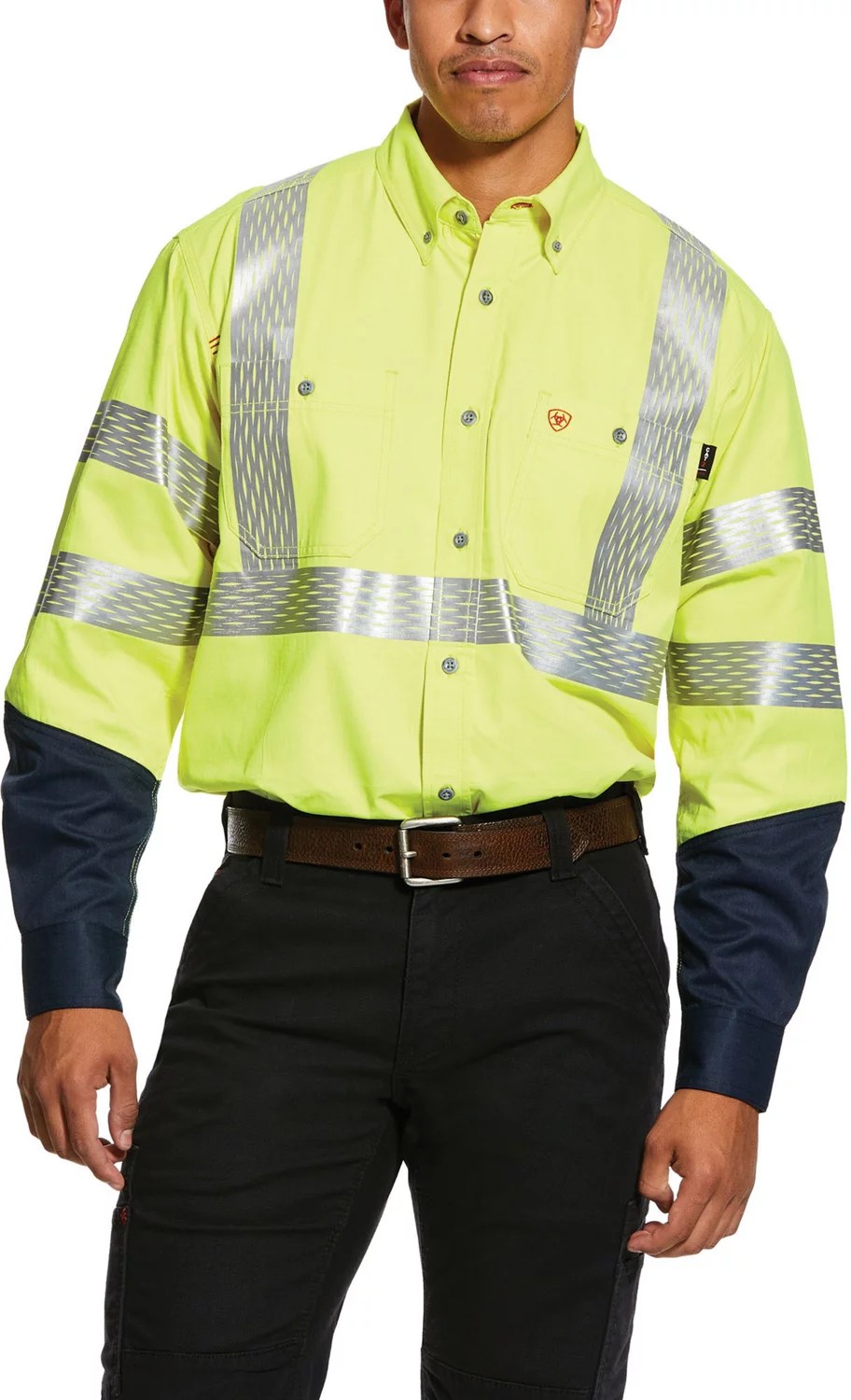 Ariat Men's Fire Resistant HiVis Long Sleeve Work Shirt Academy