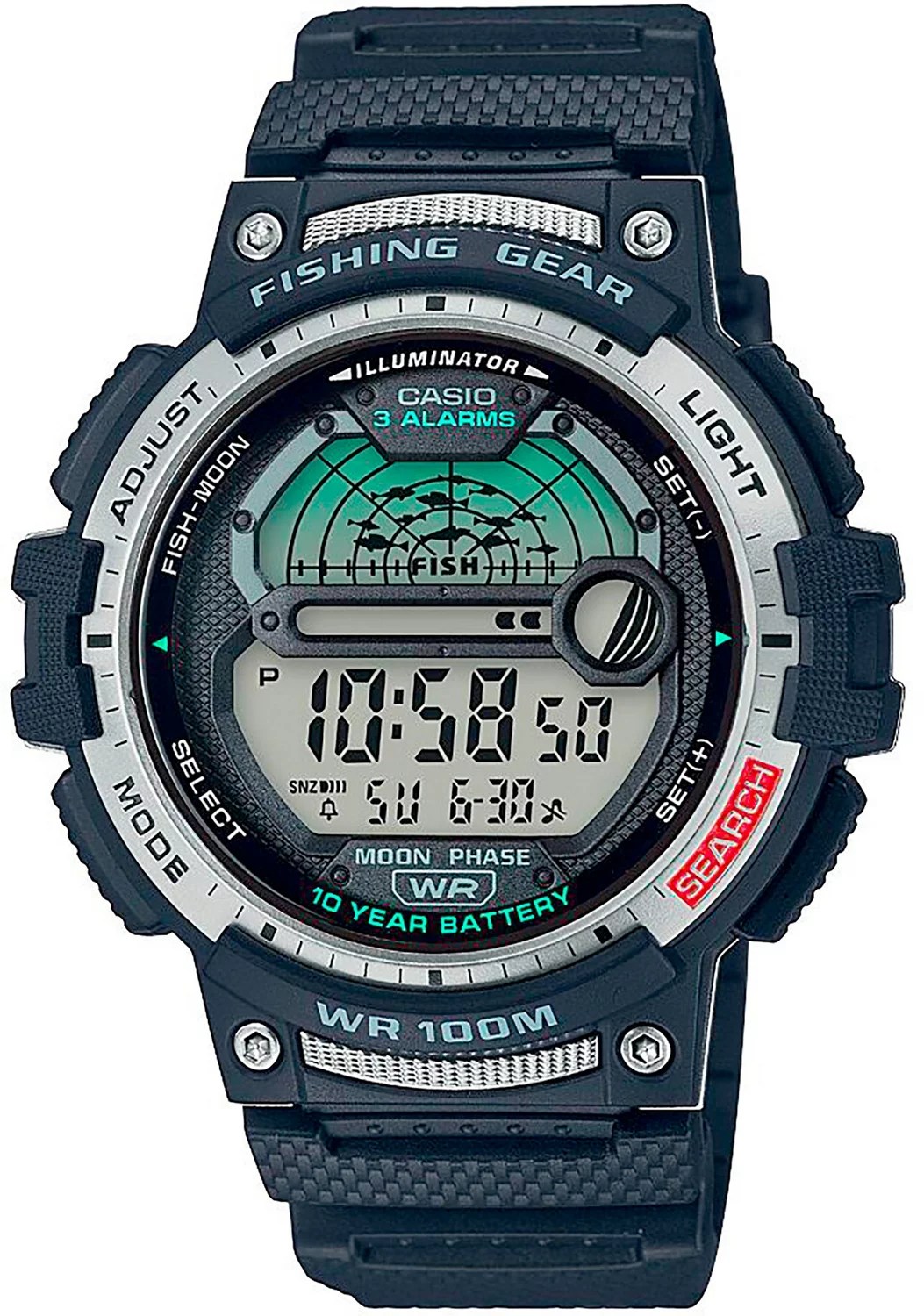 Casio Men's Fishing Gear Watch Free Shipping at Academy