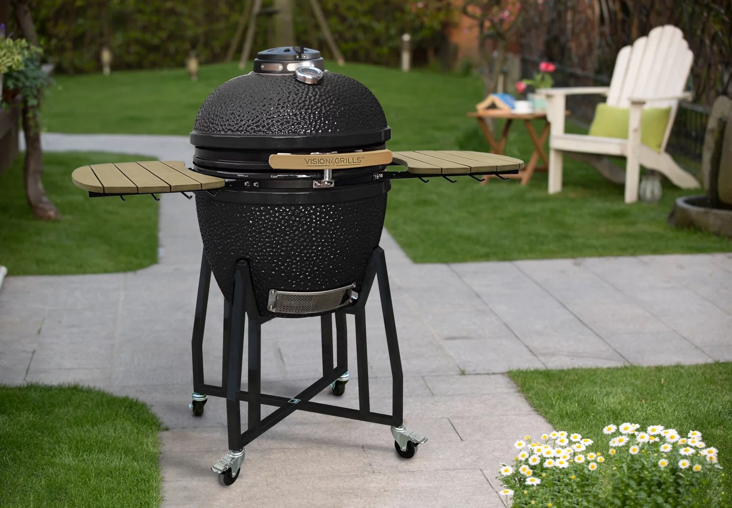 Vision Grills Classic Kamado Ceramic Charcoal Grill Academy