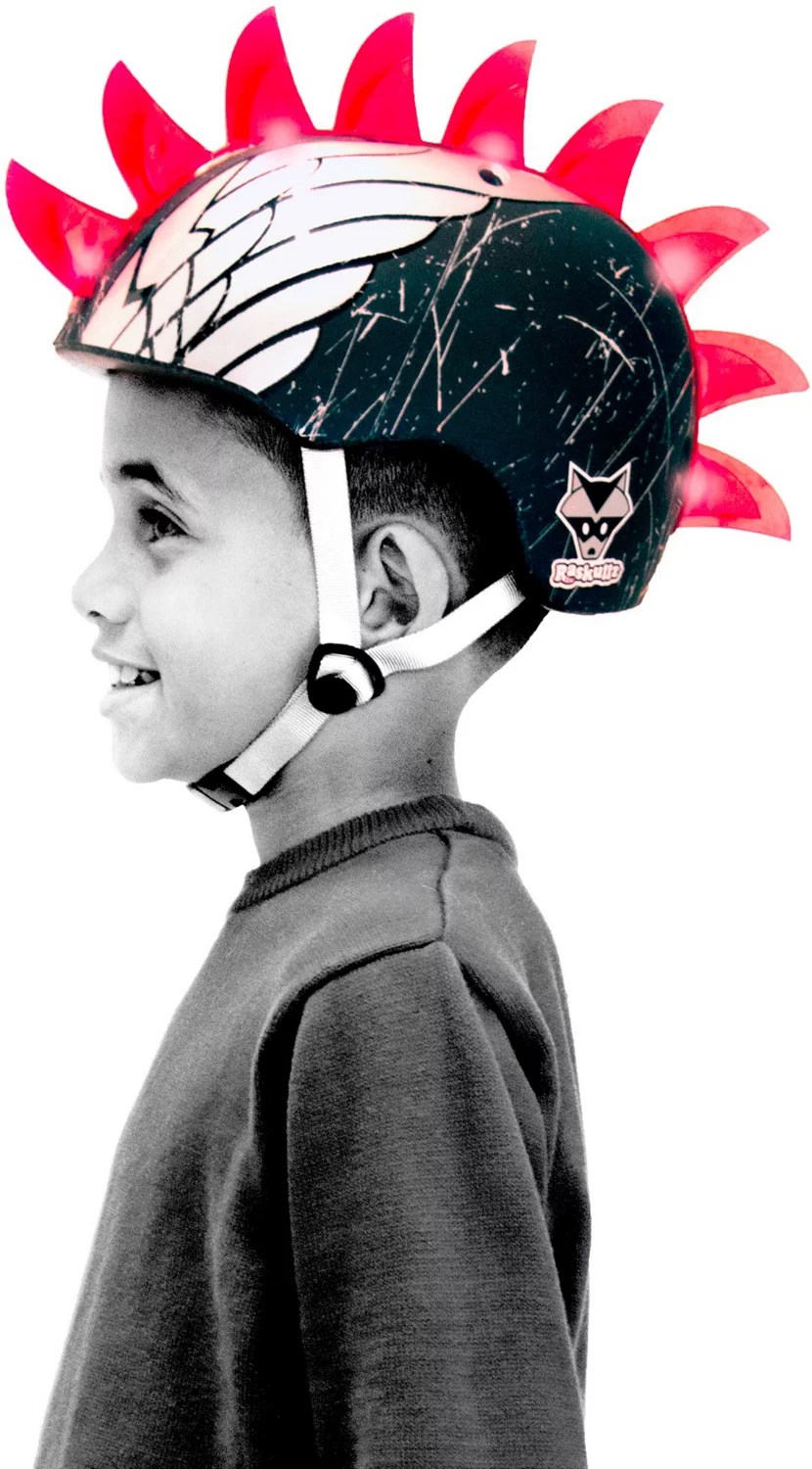 Raskullz Boys' Wings LED Mohawk Bike Helmet Academy