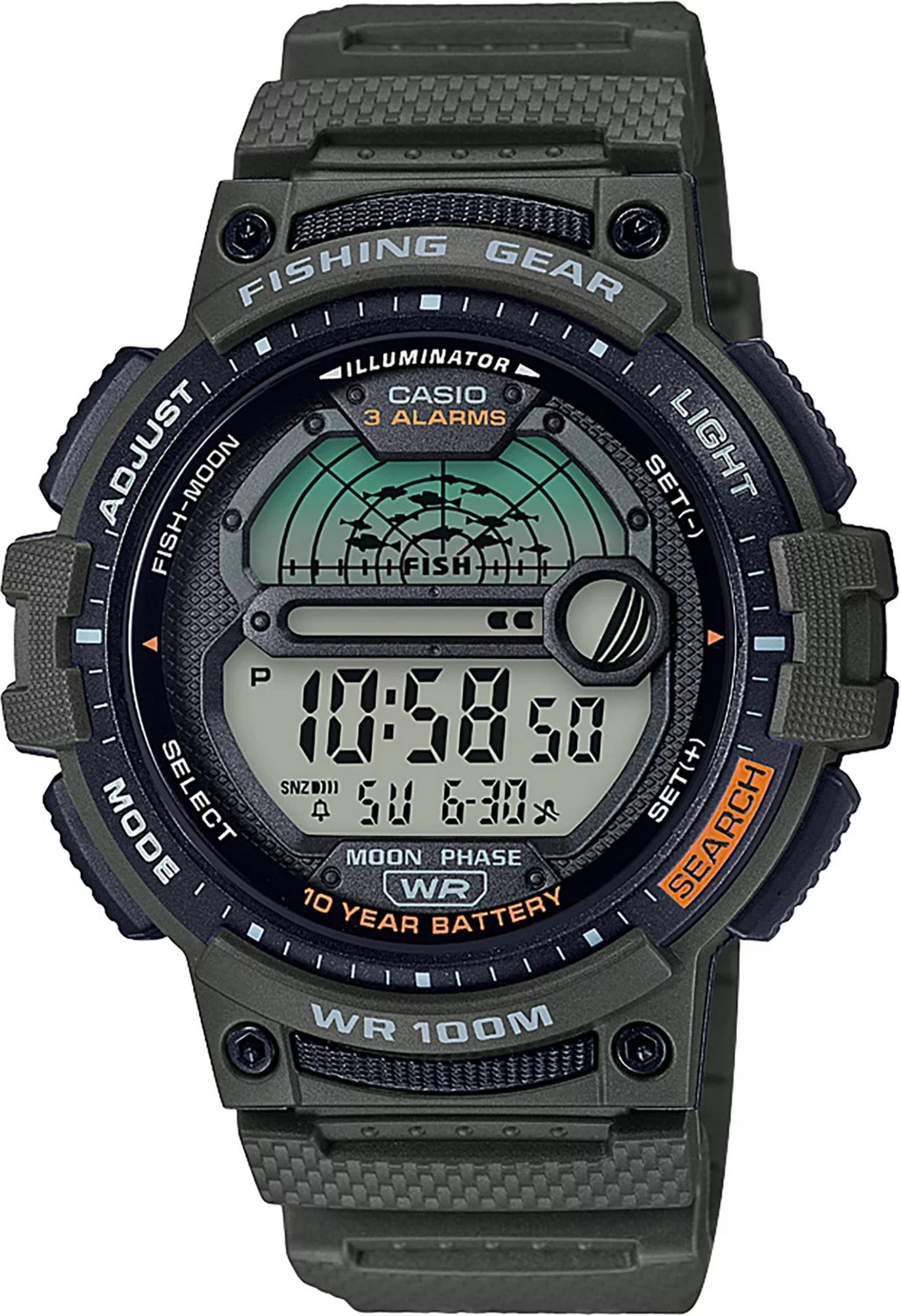 Casio Men's Fishing Gear Watch Free Shipping at Academy