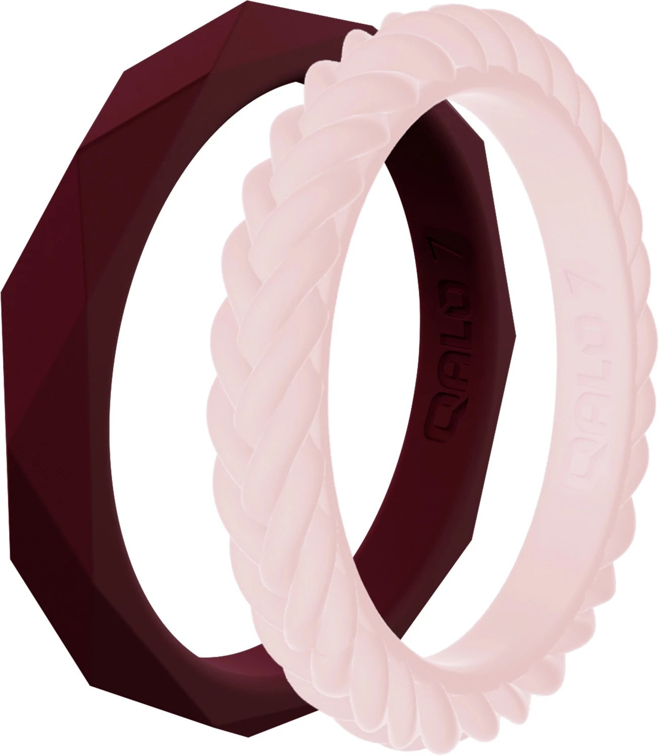 QALO Women's Stackable Silicone Wedding Ring Set Academy