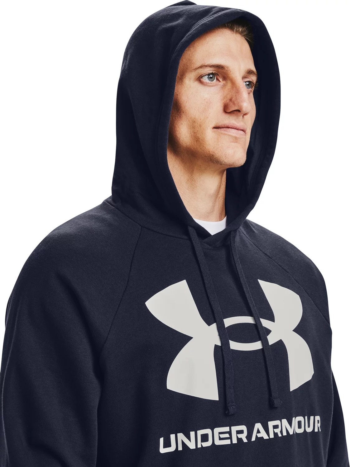 Under Armour Men's Rival Fleece Big Logo Hoodie Academy