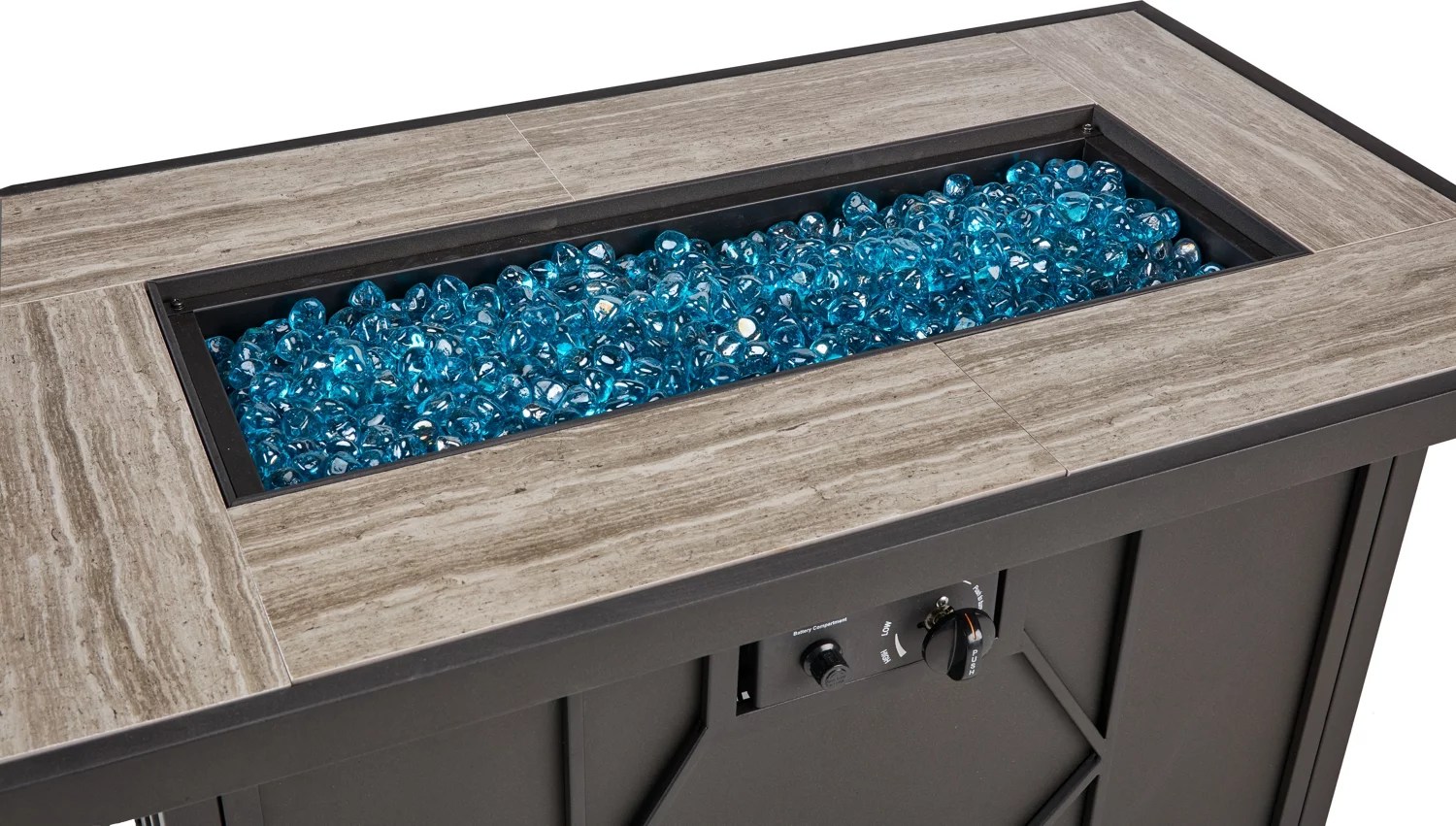 Mosaic 42 in x 24 in Kingsland Gas Fire Pit Academy