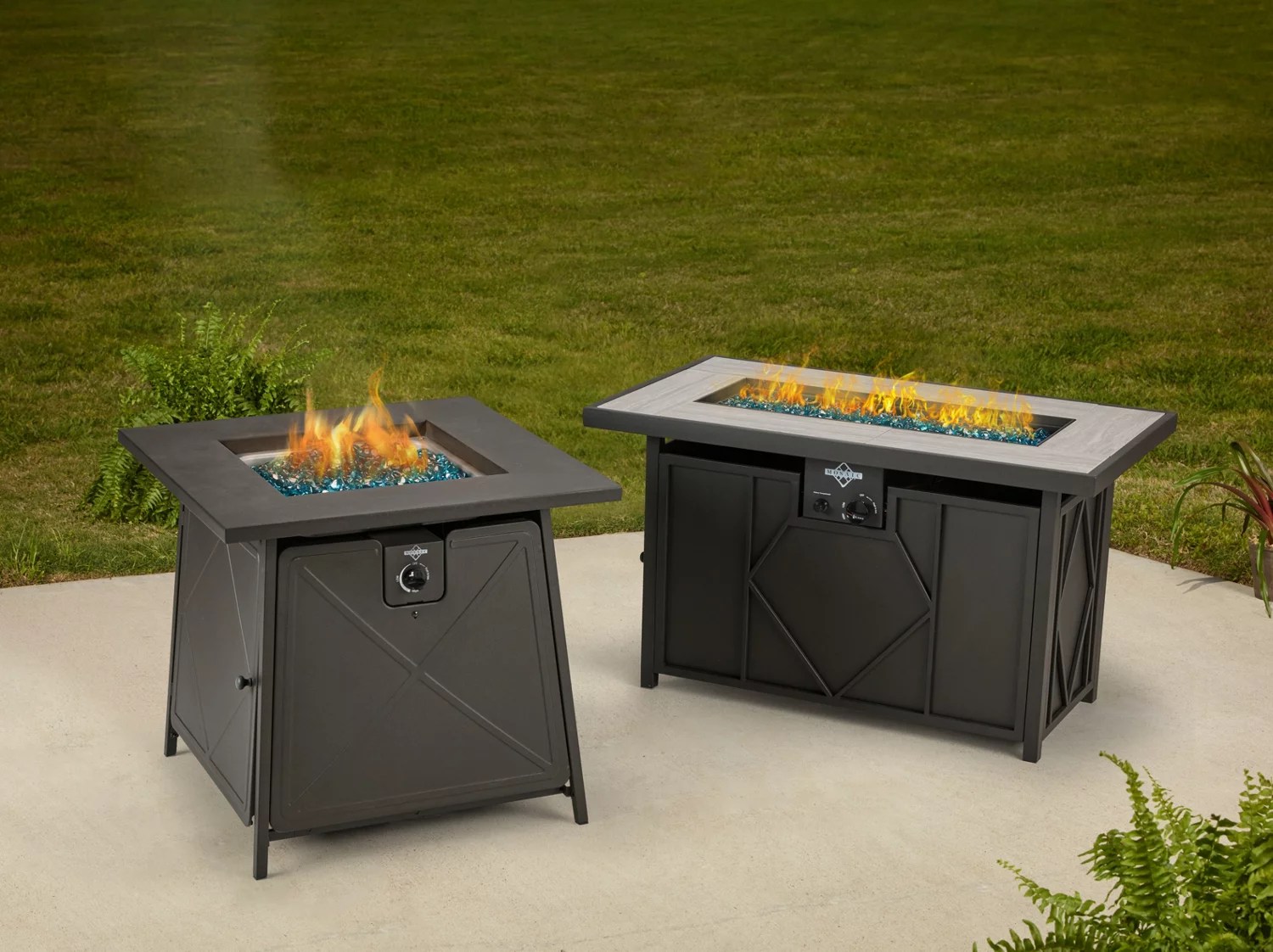 Mosaic 42 in x 24 in Kingsland Gas Fire Pit Academy