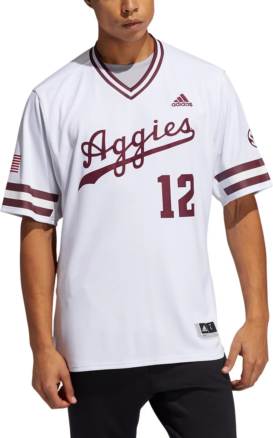 adidas Men's Texas A&M University Replica Baseball Jersey Academy