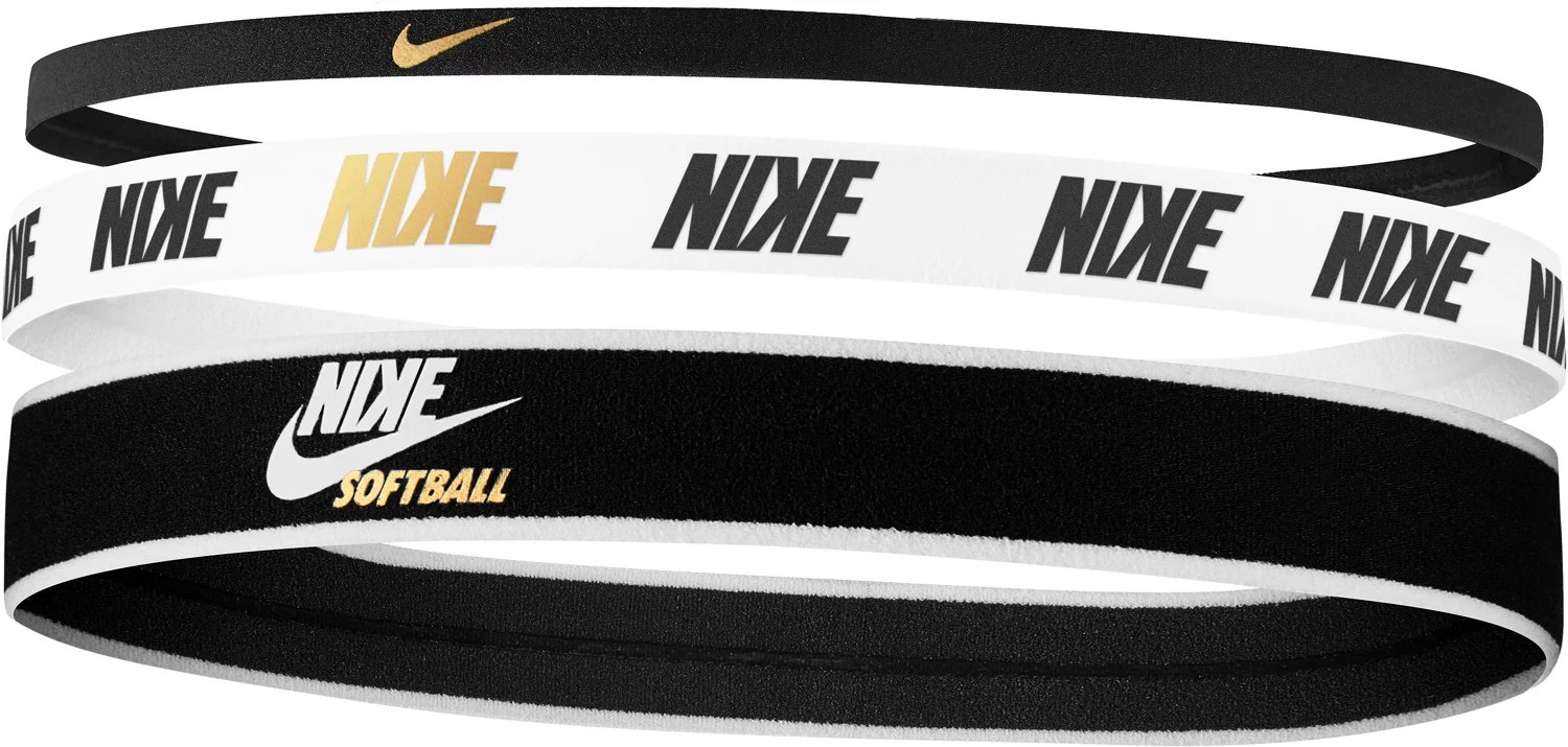 Nike™ Women's Softball Mixed Width Headbands 3Pack Academy