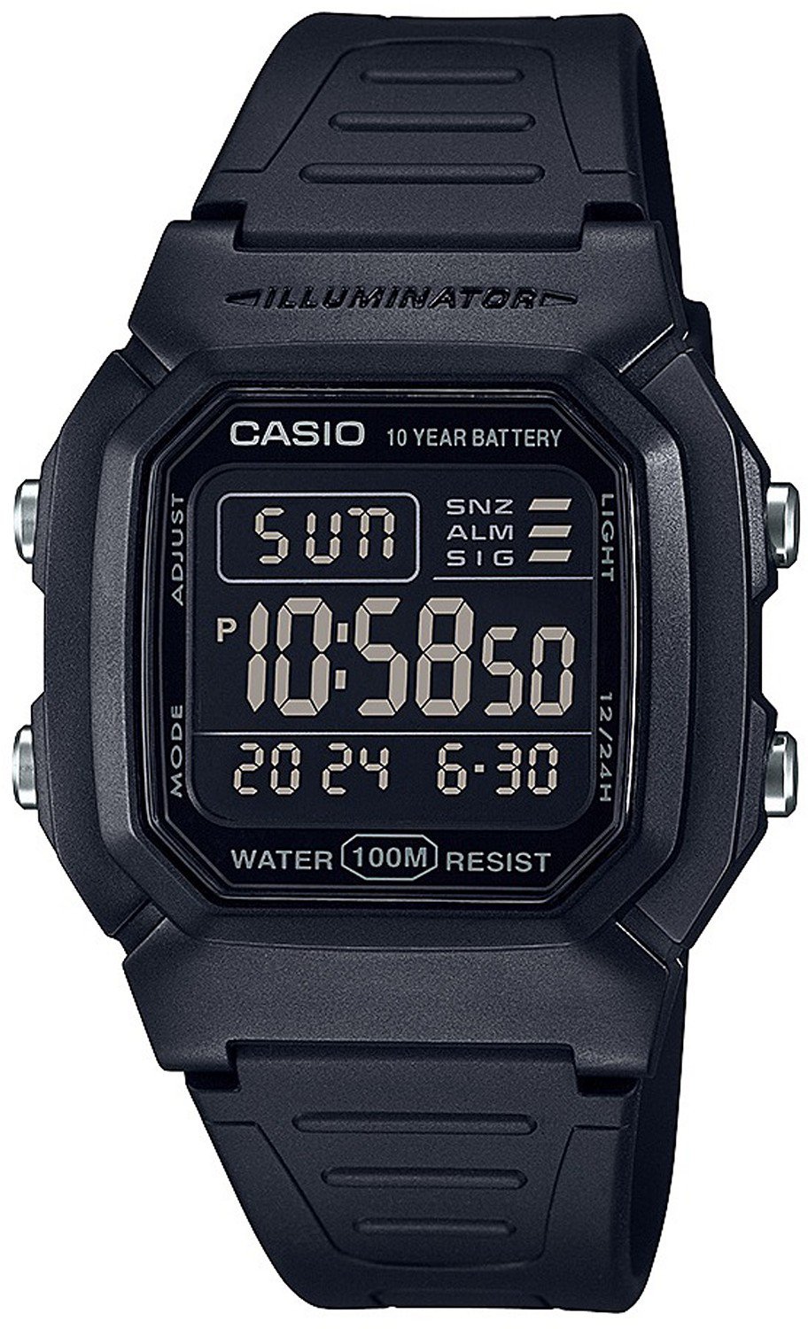 Casio Men's BlackOut Digital Watch Free Shipping at Academy