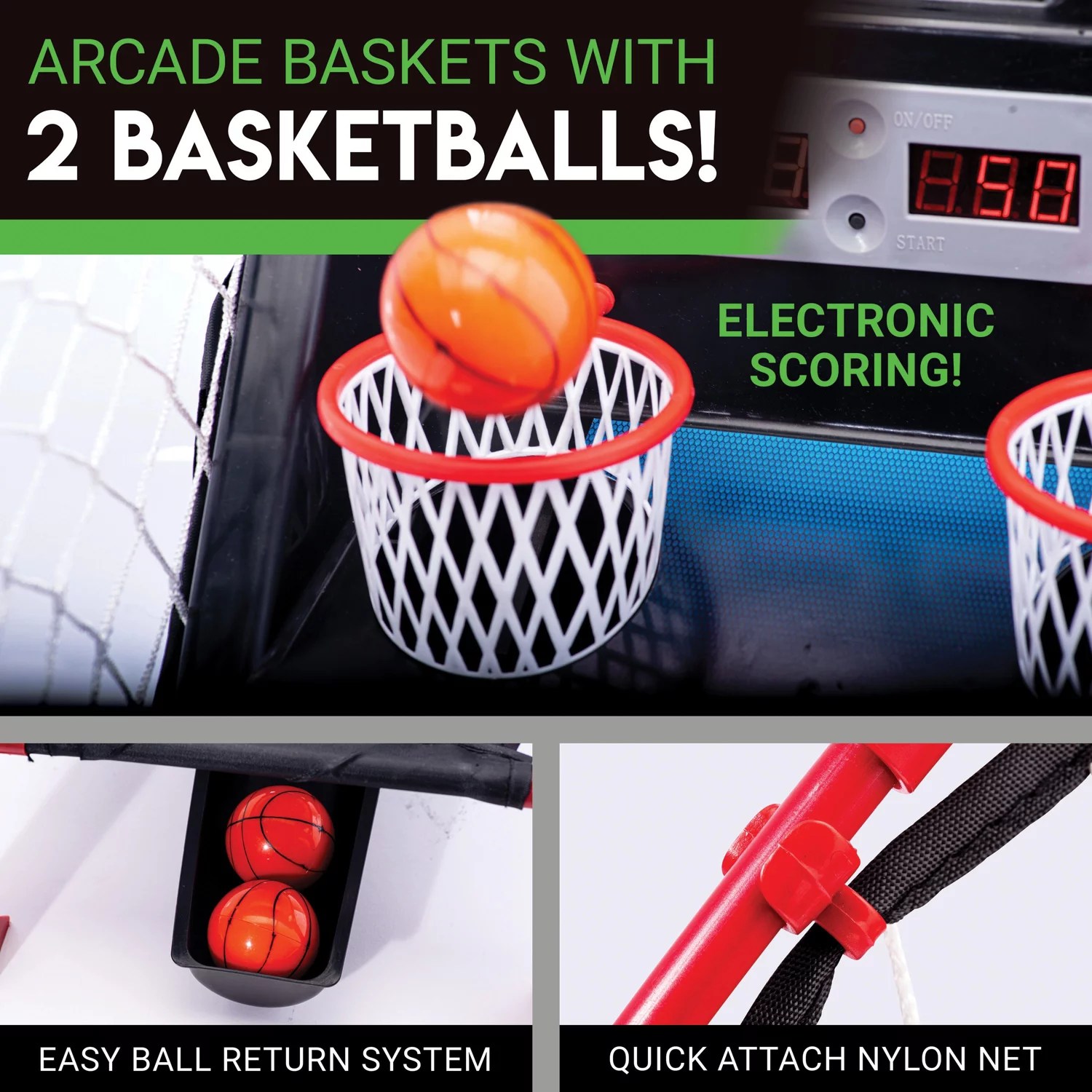 Franklin Sports Anywhere Basketball Arcade Game Set Academy