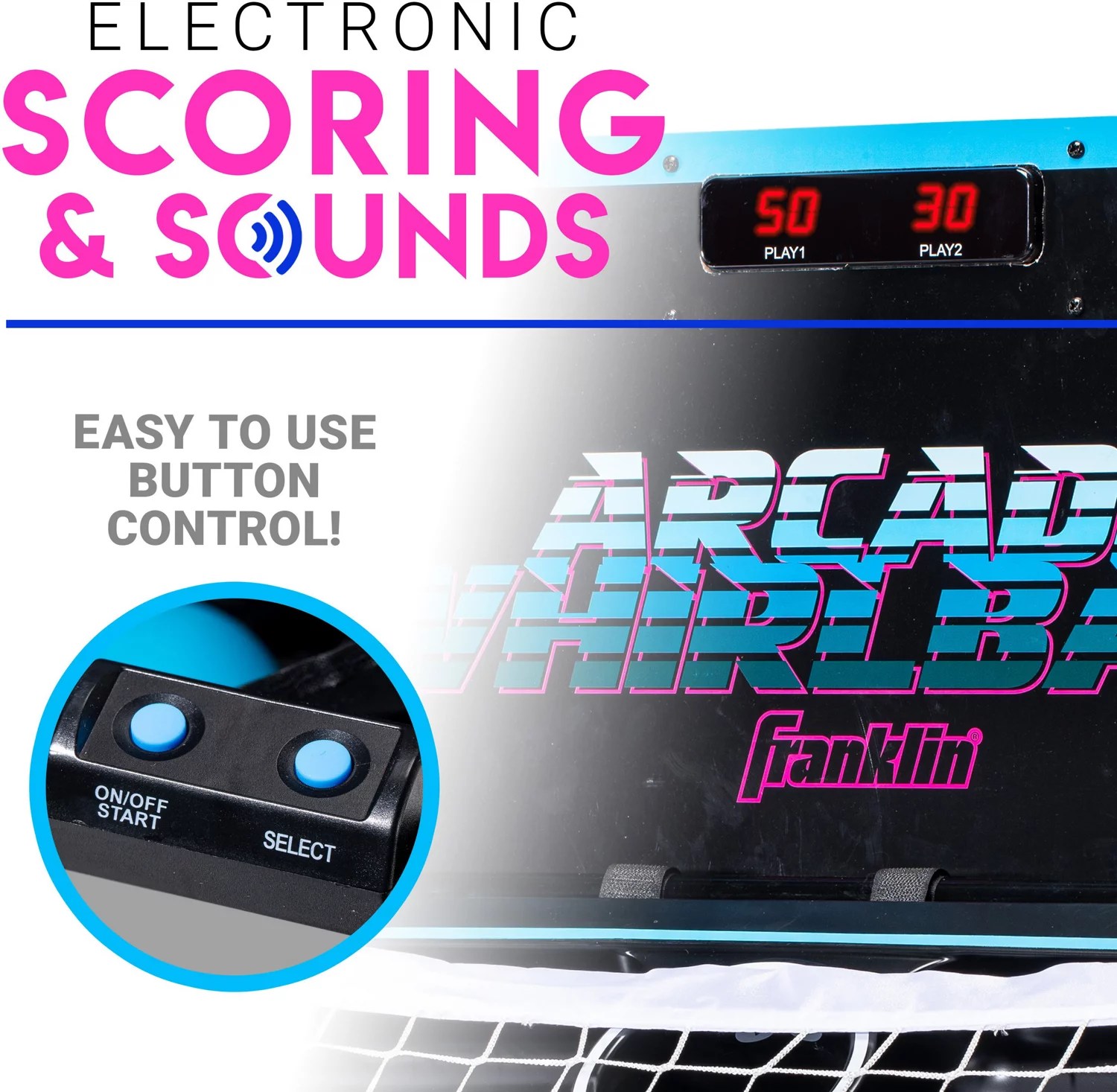 Franklin Sports Whirl Ball Arcade Game Academy