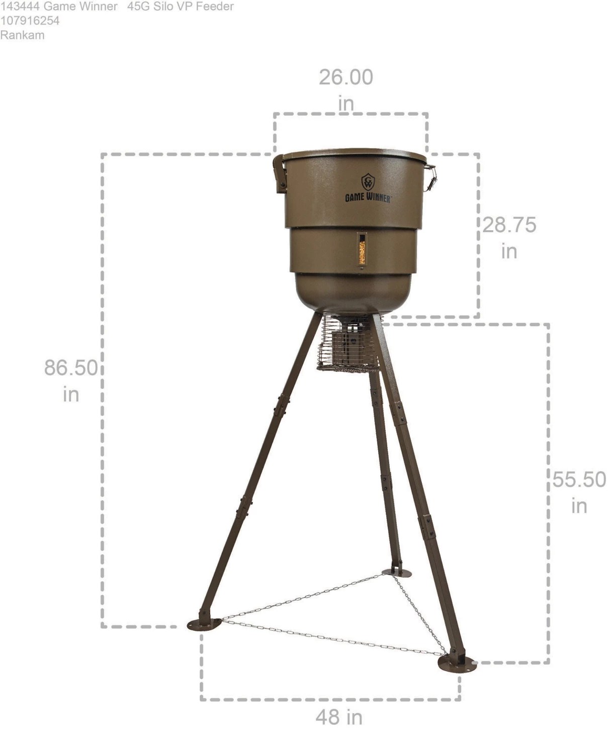 Game Winner® 300 lb. Silo VP Feeder Academy