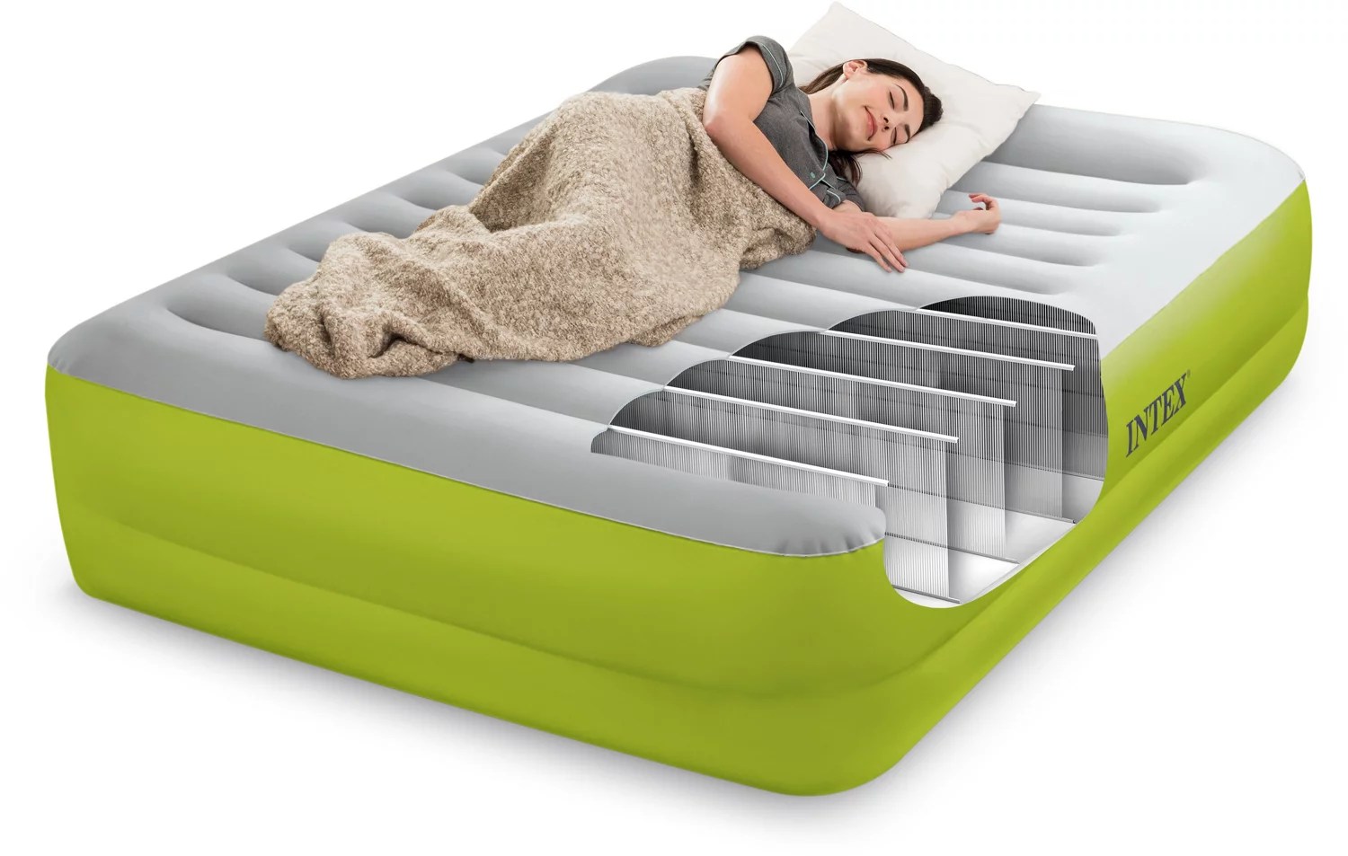 INTEX DuraBeam Plus Queen Pillow Rest Elevated Airbed Academy