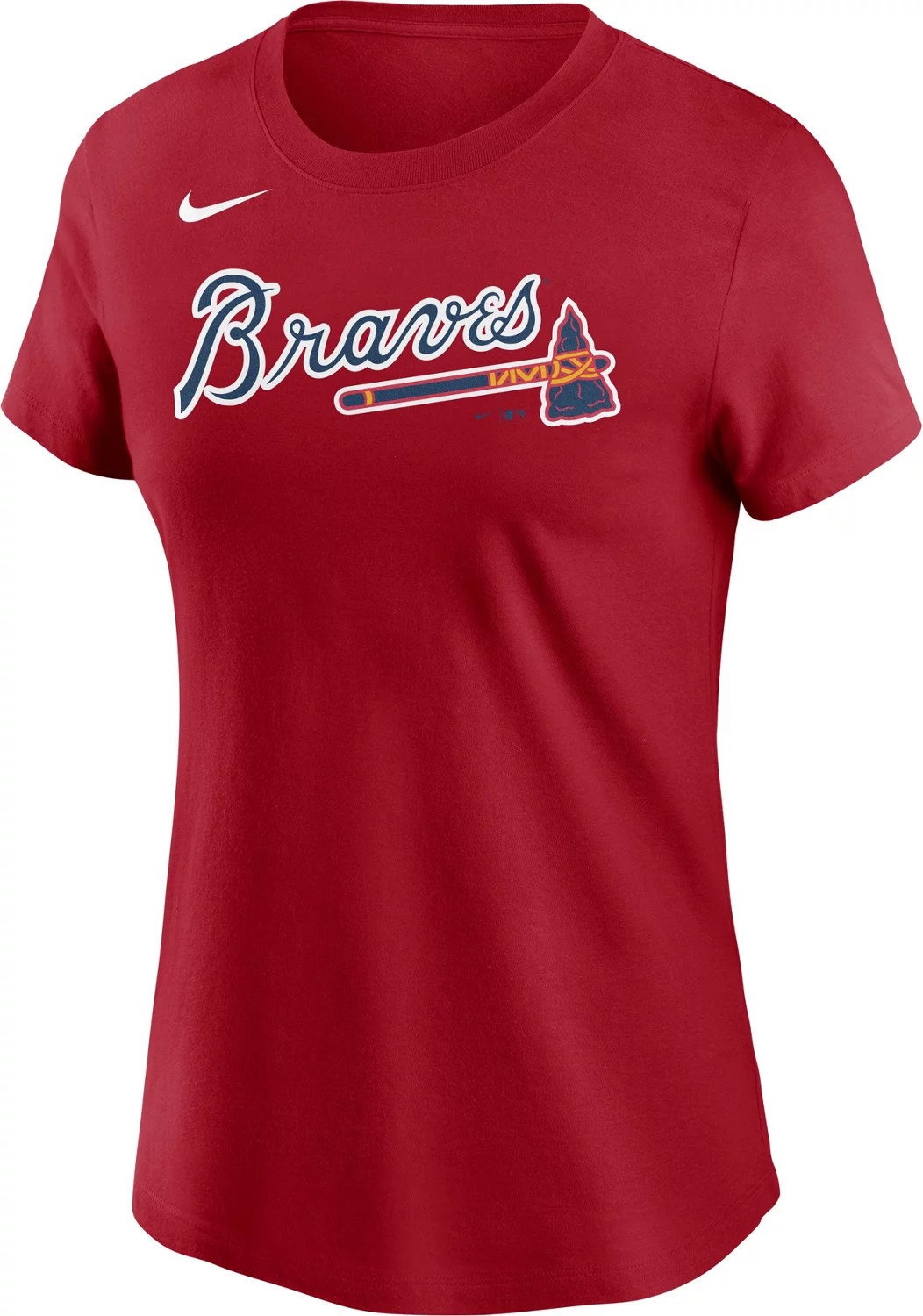 Nike Women's Atlanta Braves Wordmark Short Sleeve Tshirt Academy