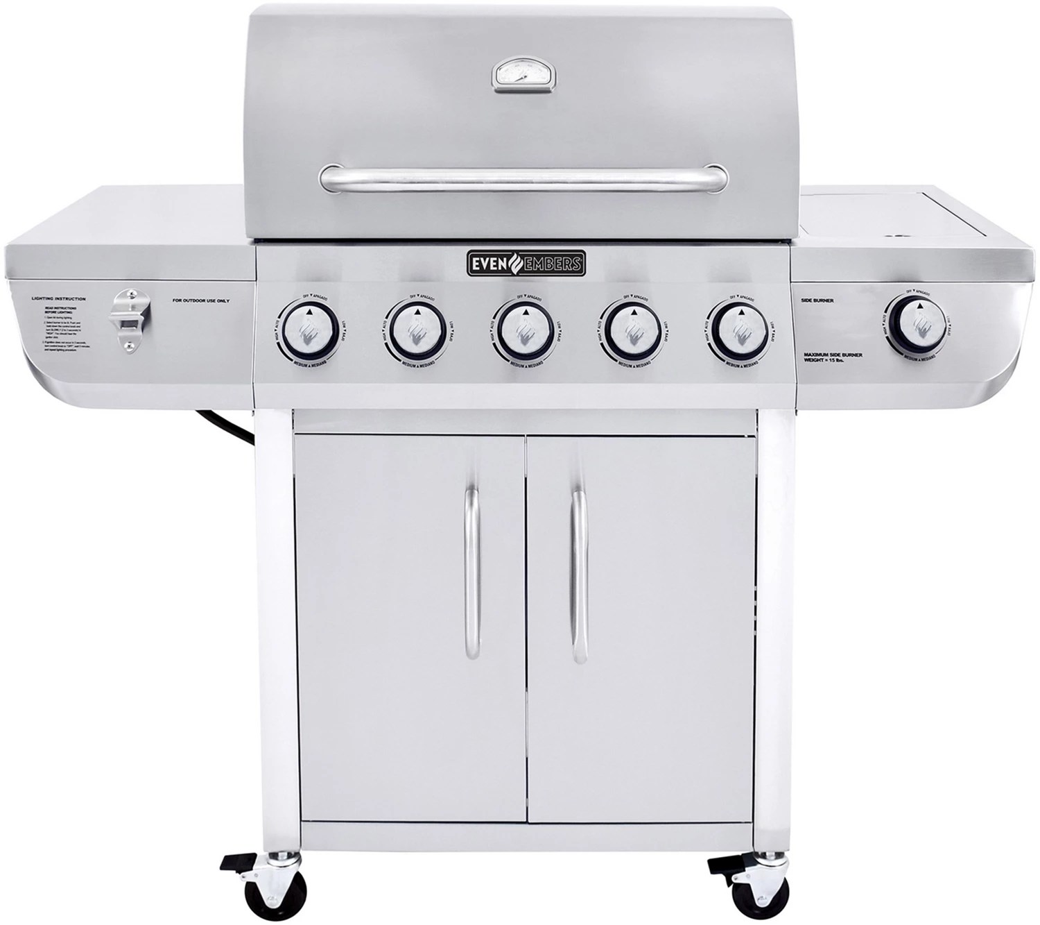 Even Embers 5Burner Stainless Steel Gas Grill Academy