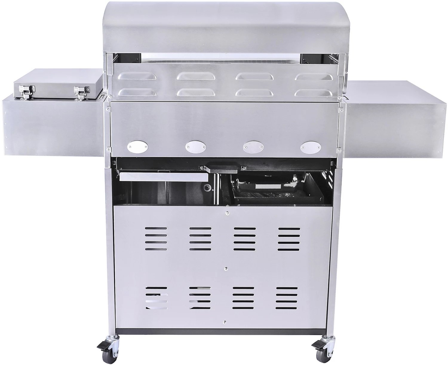 3 Embers 4Burner DualFuel Propane Gas Grill with Radiant Embers