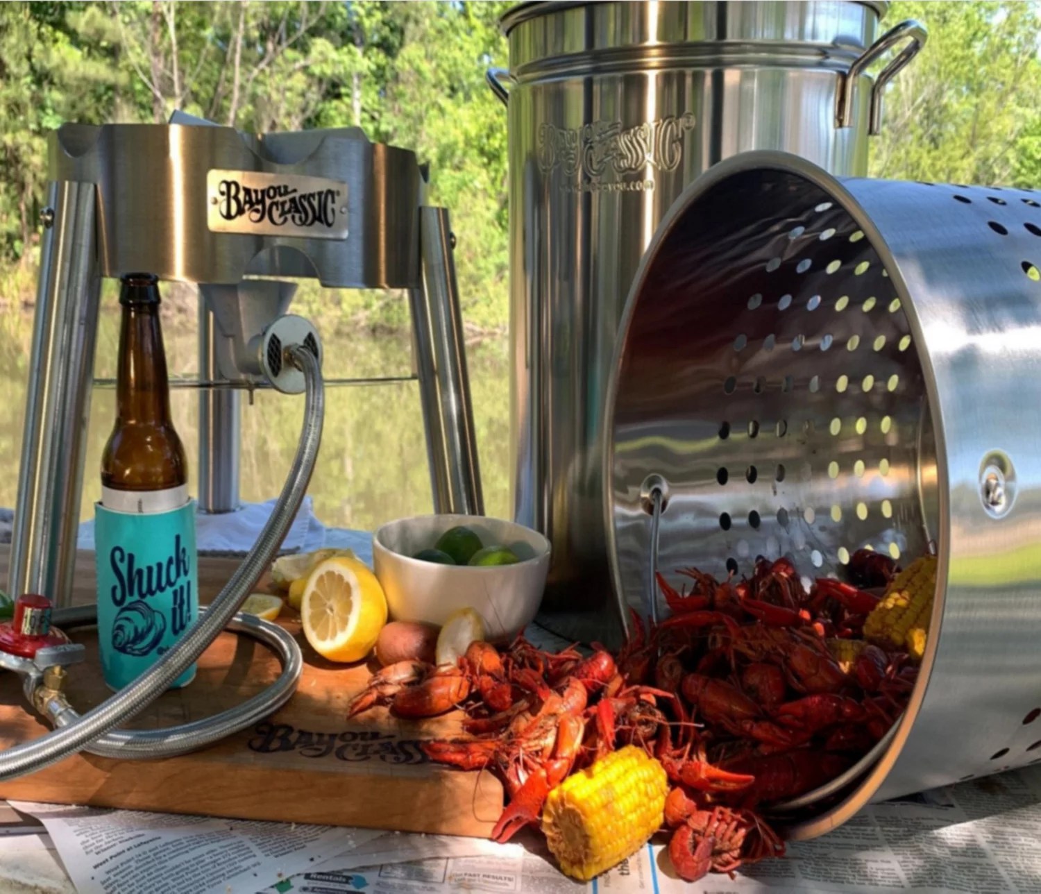 Bayou Classic 44 qt Stainless Cooker Kit Academy