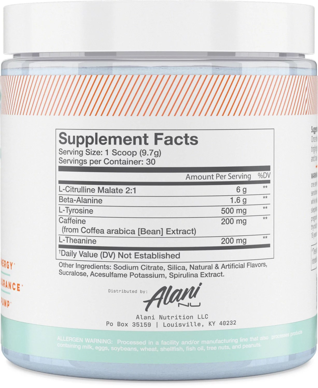 Alani Nu PreWorkout Supplement 30 Servings Academy