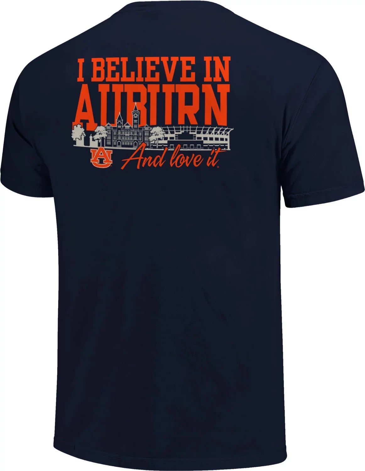 Image One Men's Auburn University Comfort Color Creed Believe Short Sleeve Tshirt Academy