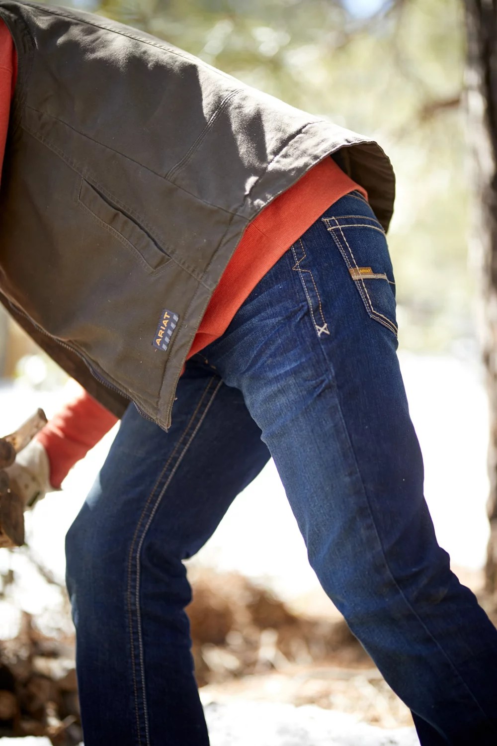 Ariat Men's Rebar Fashion M4 Low Rise Boot Cut Jeans Academy