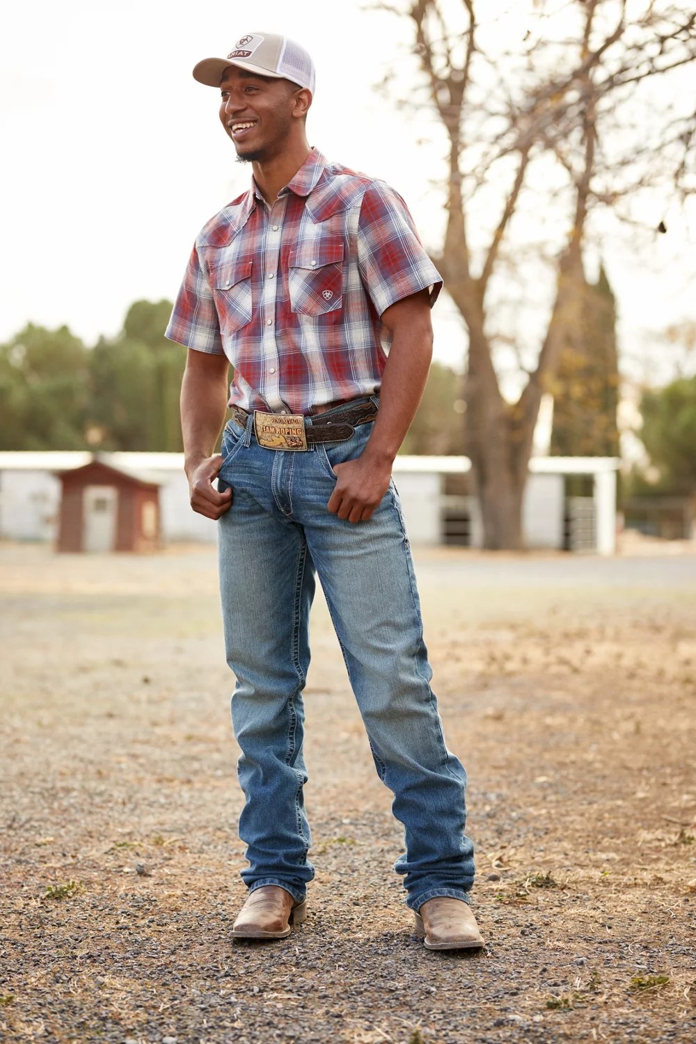 Ariat Men's M4 LowRise Coltrane Boot Cut Jeans Academy