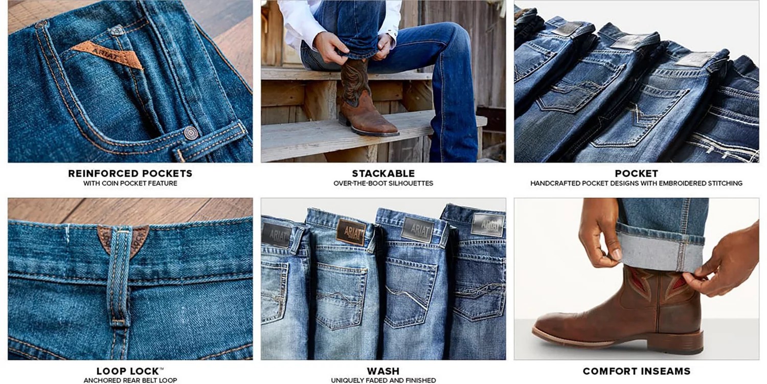 Ariat Men's M4 LowRise Coltrane Boot Cut Jeans Academy