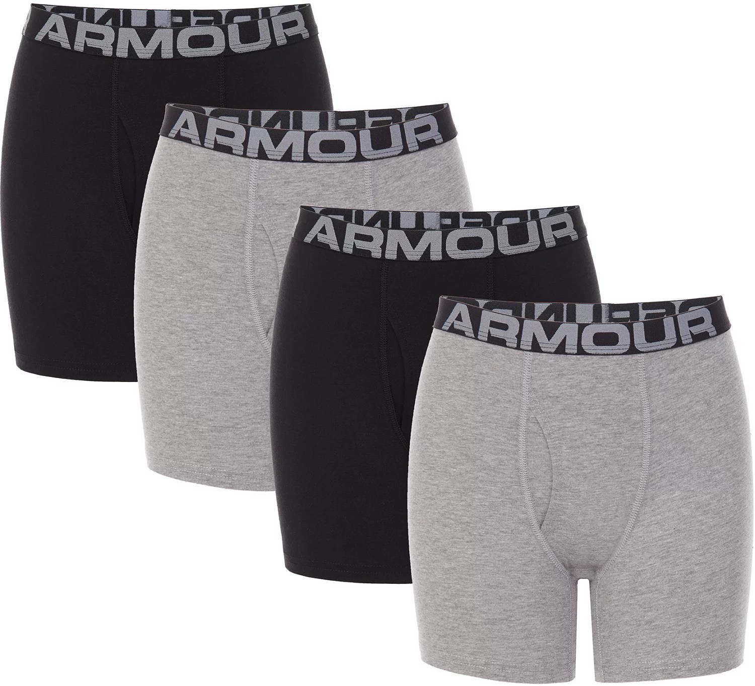 Under Armour Boys' Core Cotton Boxer Briefs 4Pack Academy