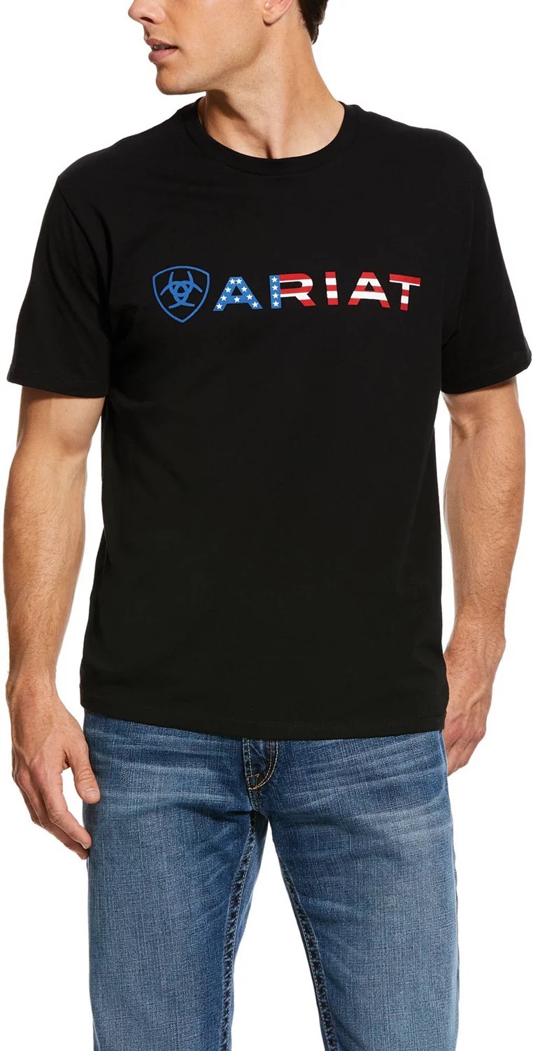 Ariat Men's USA Wordmark Tshirt Academy