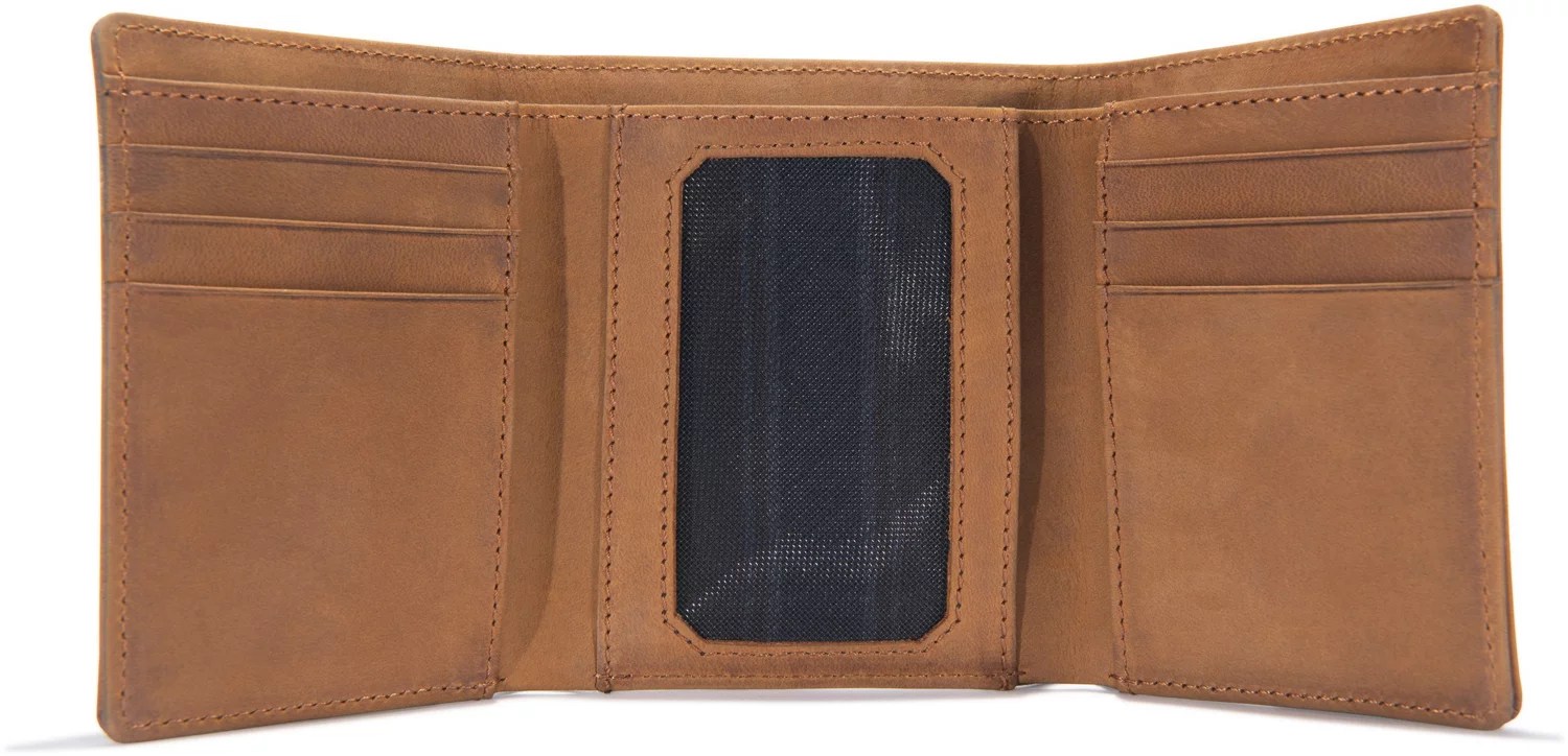 Carhartt Saddle Leather Trifold Wallet Free Shipping at Academy