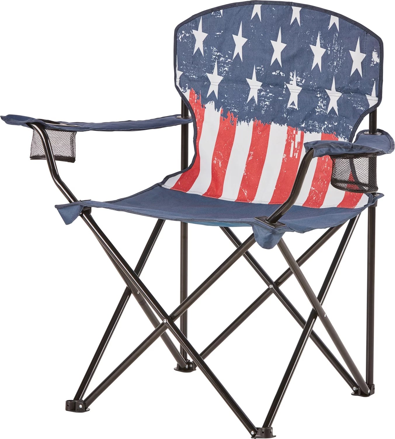 Academy Sports + Outdoors USA Flag Folding Chair Academy