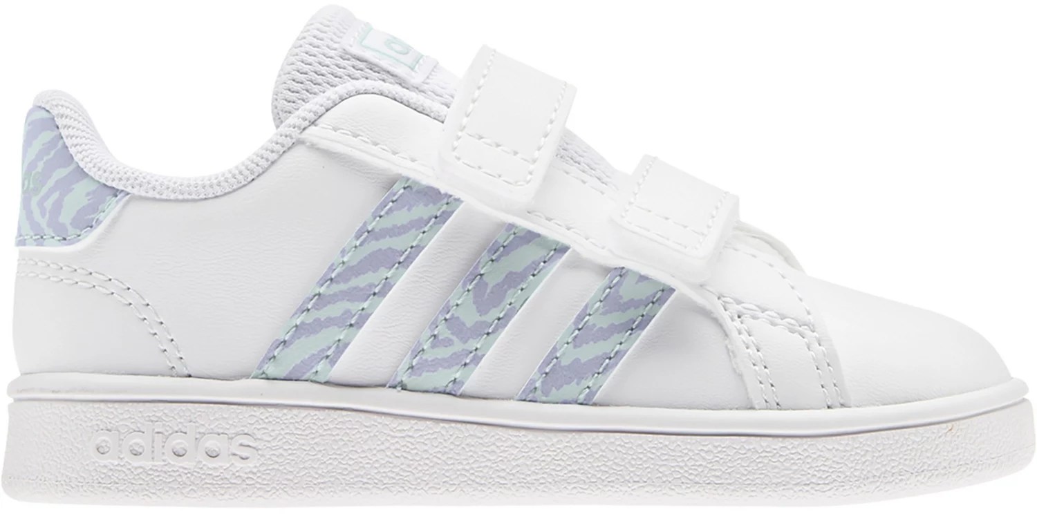 adidas Toddler Girls' Grand Court Zebra Shoes Academy