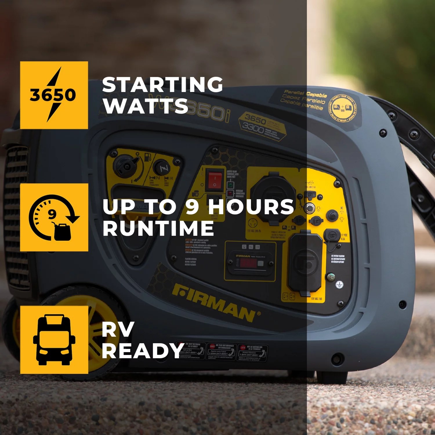 Firman 3,650 Watt Recoil Start Inverter Generator Academy