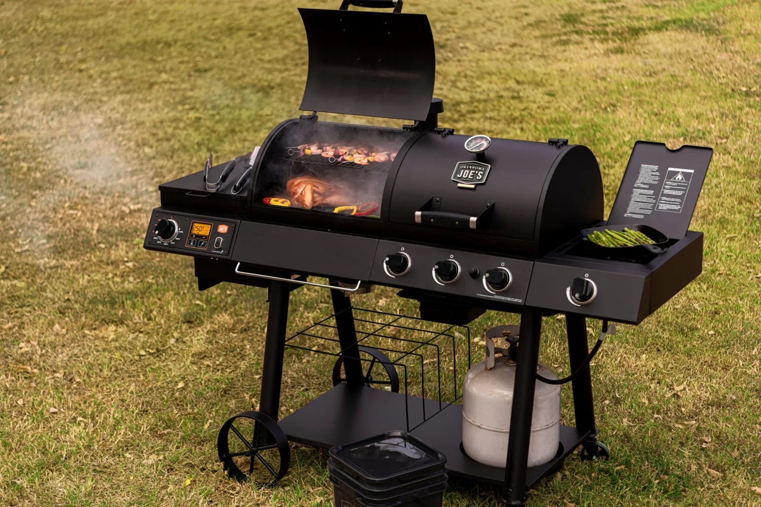 Oklahoma Joe's Pellet Gas Grill Rider Combo Academy