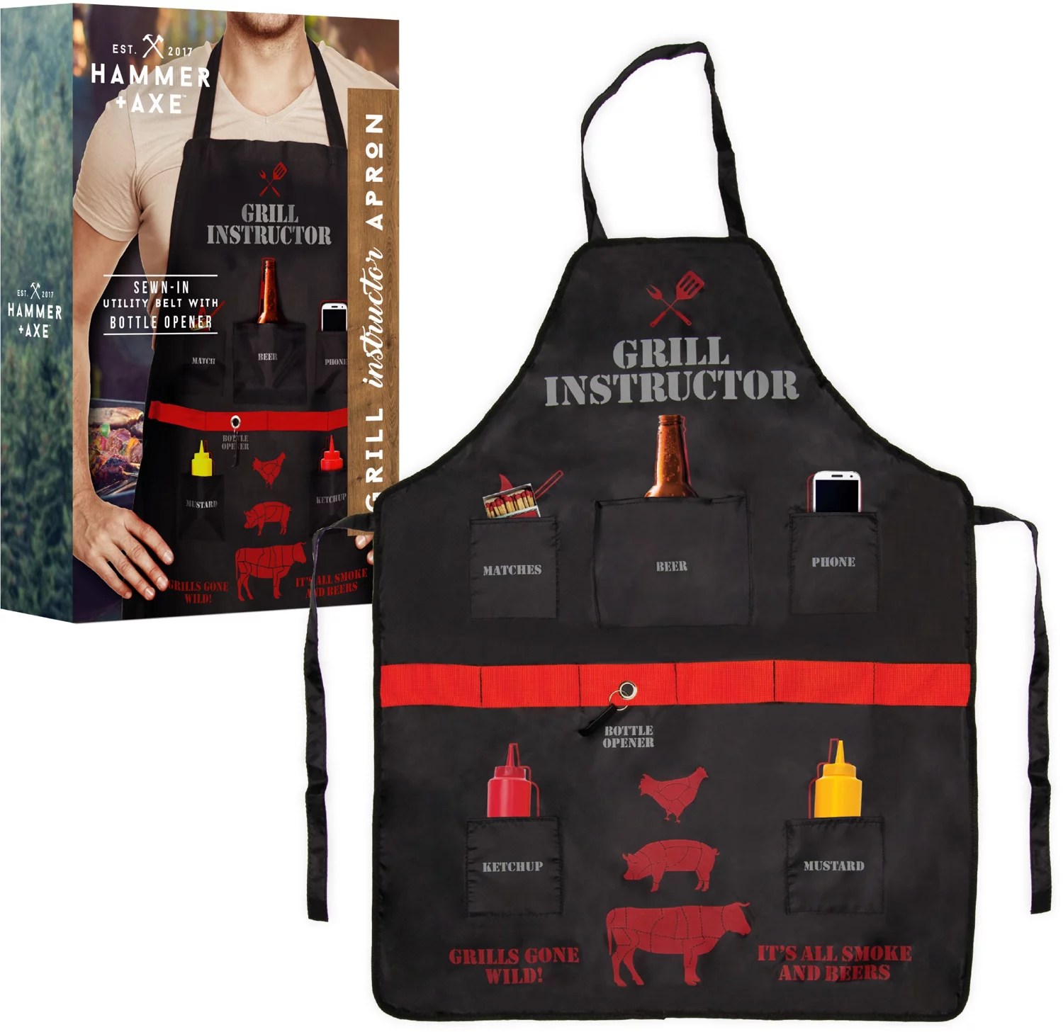 Hammer & Axe Grilling Apron Academy