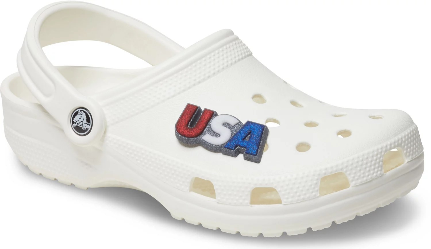 Crocs Jibbitz Glitter USA Charm Academy