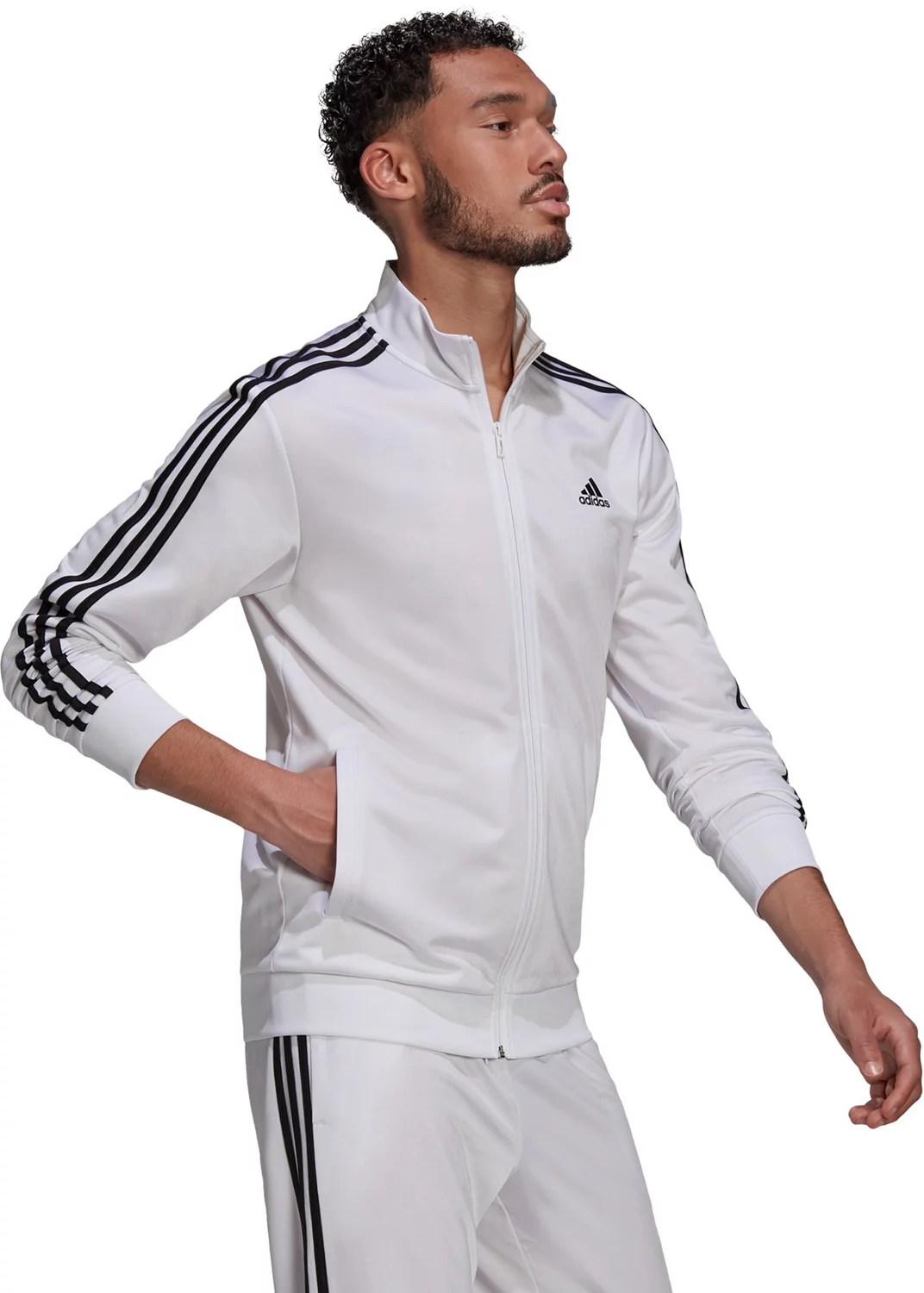 adidas Men’s 3Stripe Tricot Track Jacket Academy