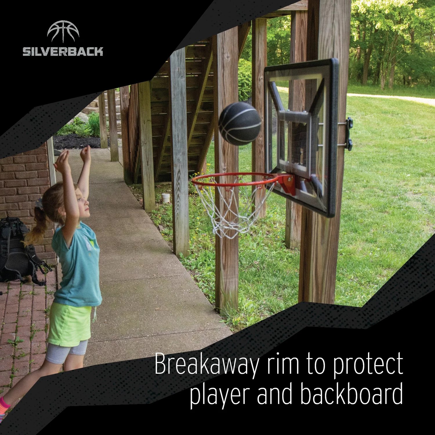 Silverback Jr. Basketball Hoop Combo Academy