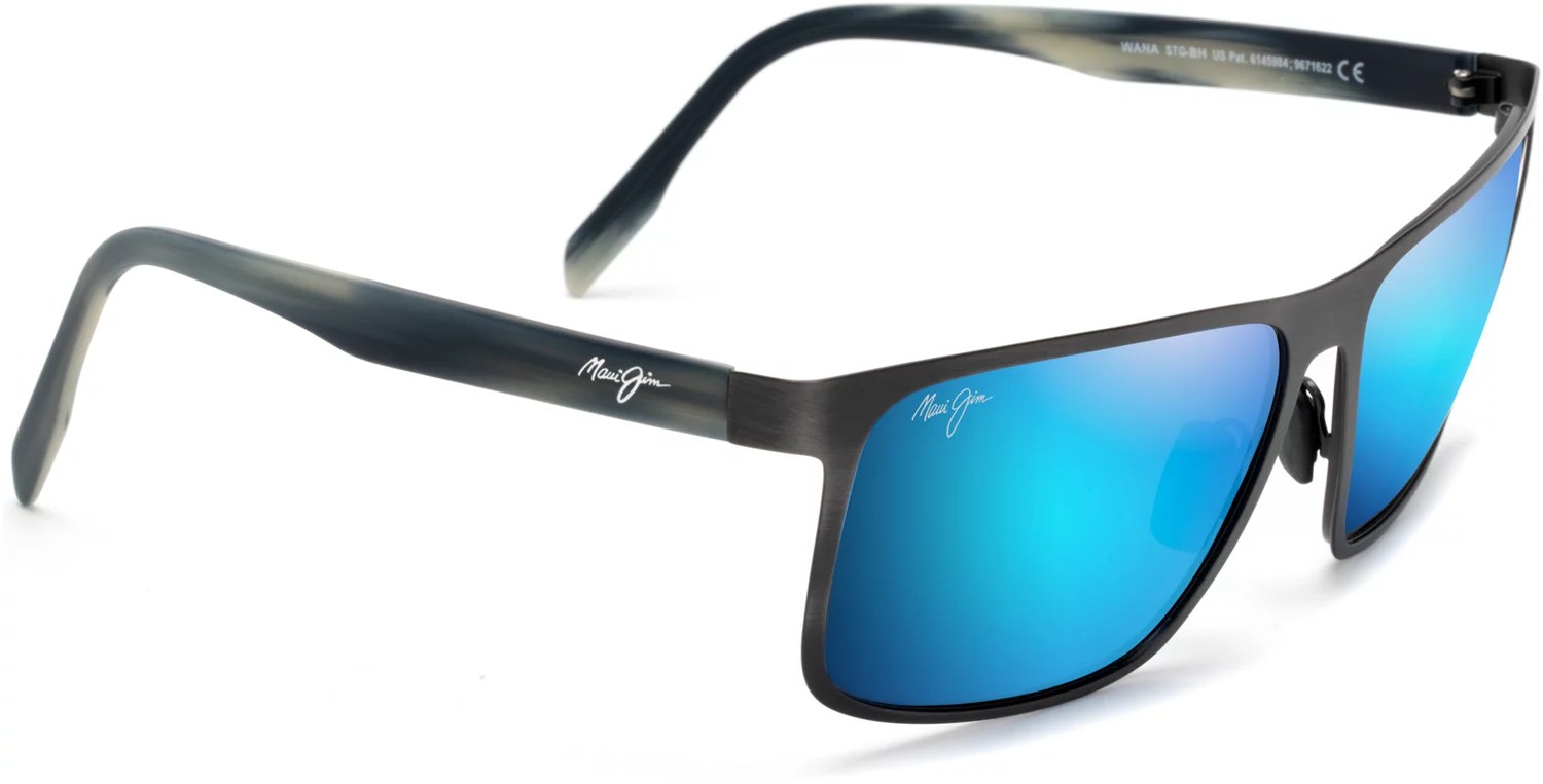 Maui Jim Men's Wana Polarized Rectangle Sunglasses Academy