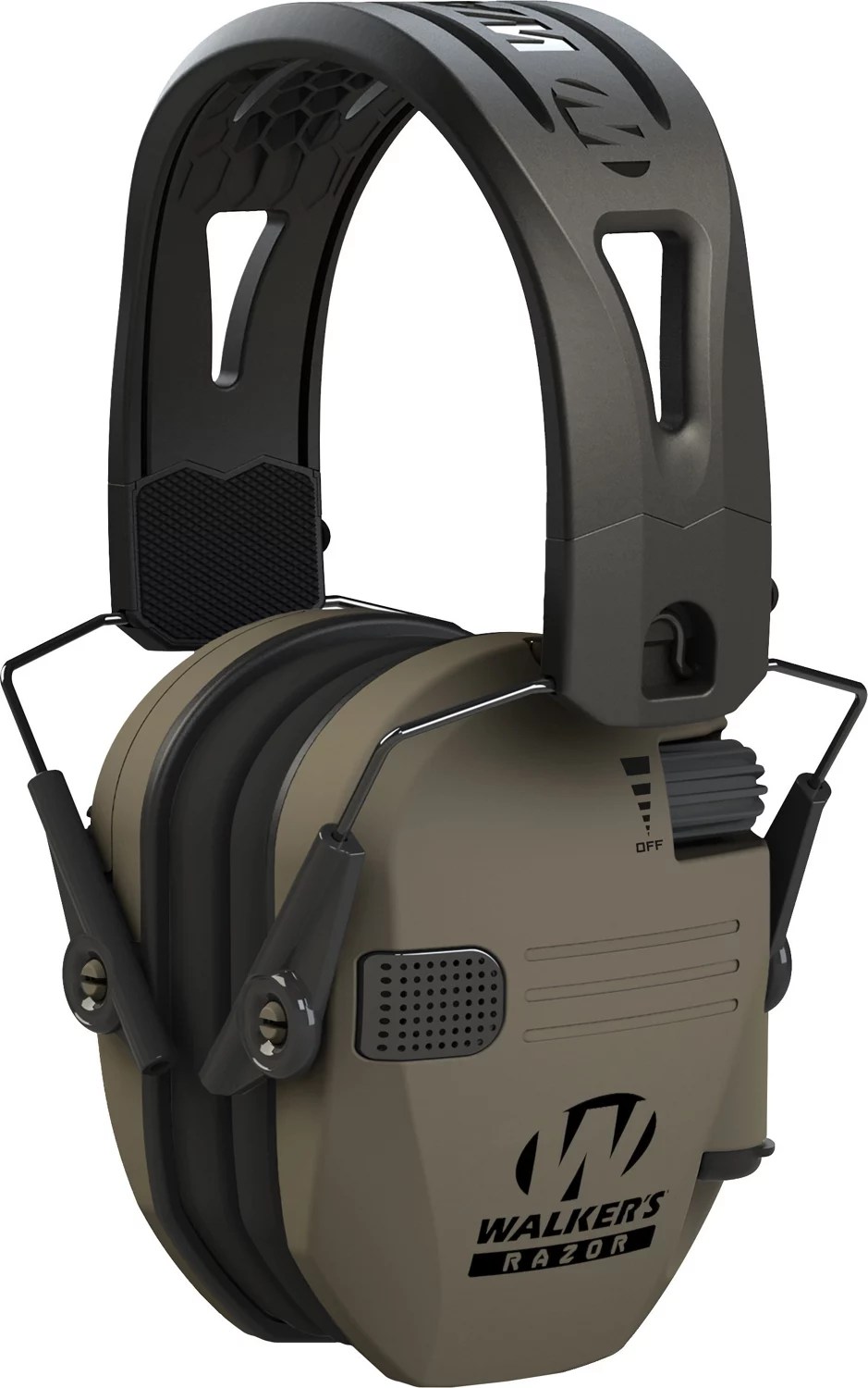 Walker's TactiGrip Series Electronic Muffs with Razor Rubber Headband