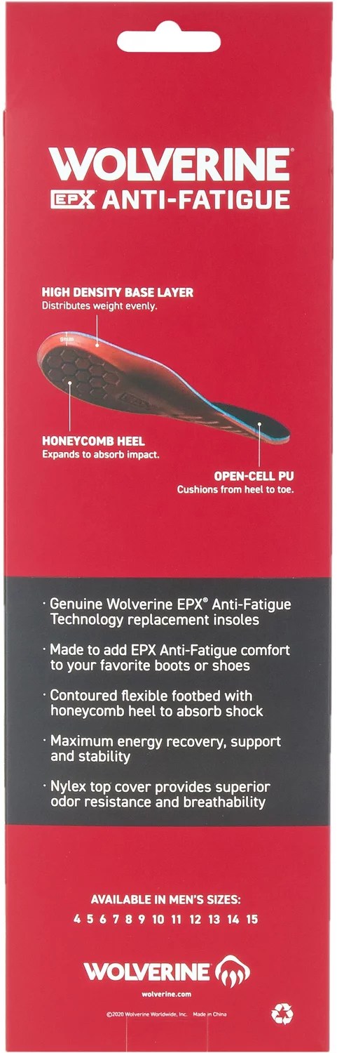 Wolverine EPX AntiFatigue 9 mm Insoles Academy